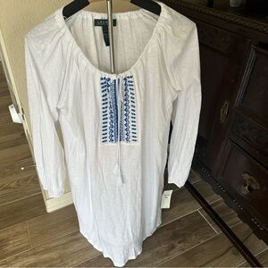 NWT Ralph Lauren White Cotton lightweight dress